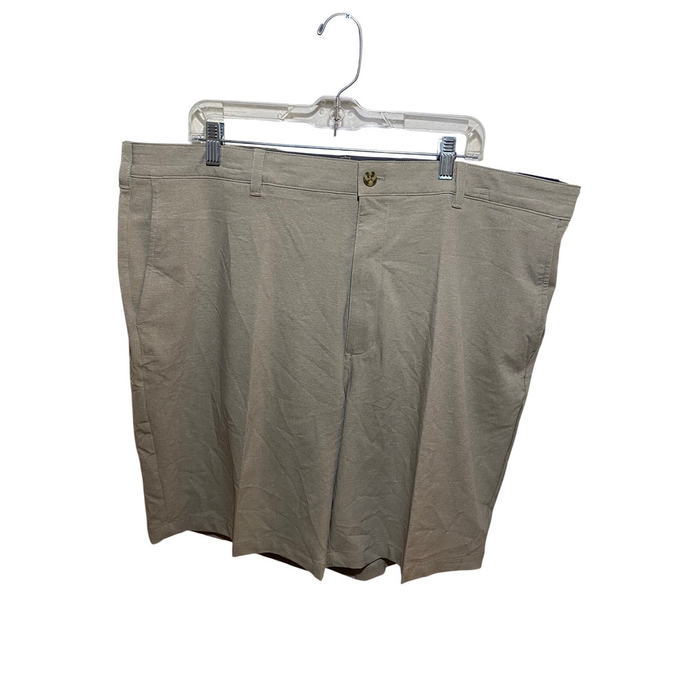 Ben Hogan Performance Mens Khaki Heather Golf Shorts Stretch UPF 50 Size 44 NWT